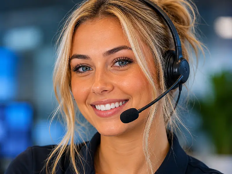 woman on two way radio