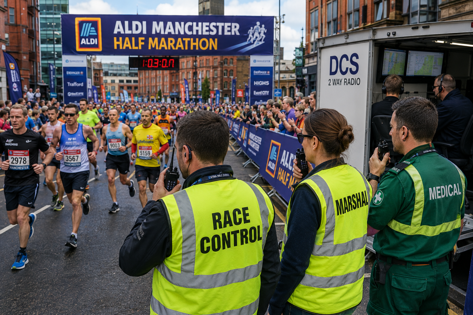 ALDI Manchester Half Marathon in action