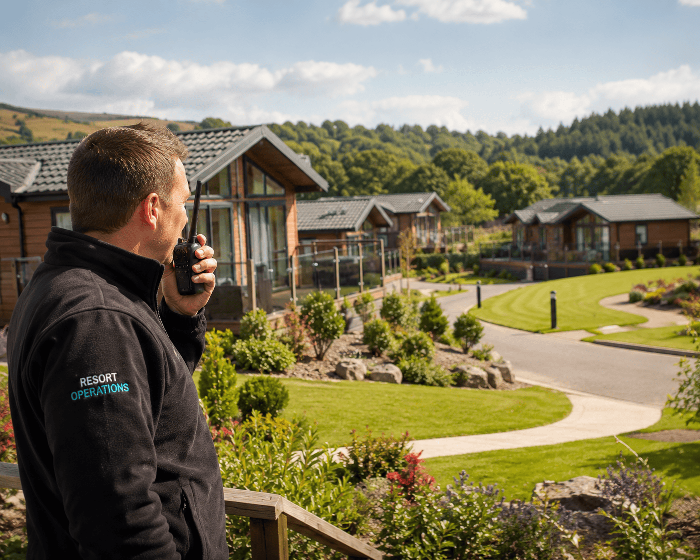 Resort operations under sunny skies
