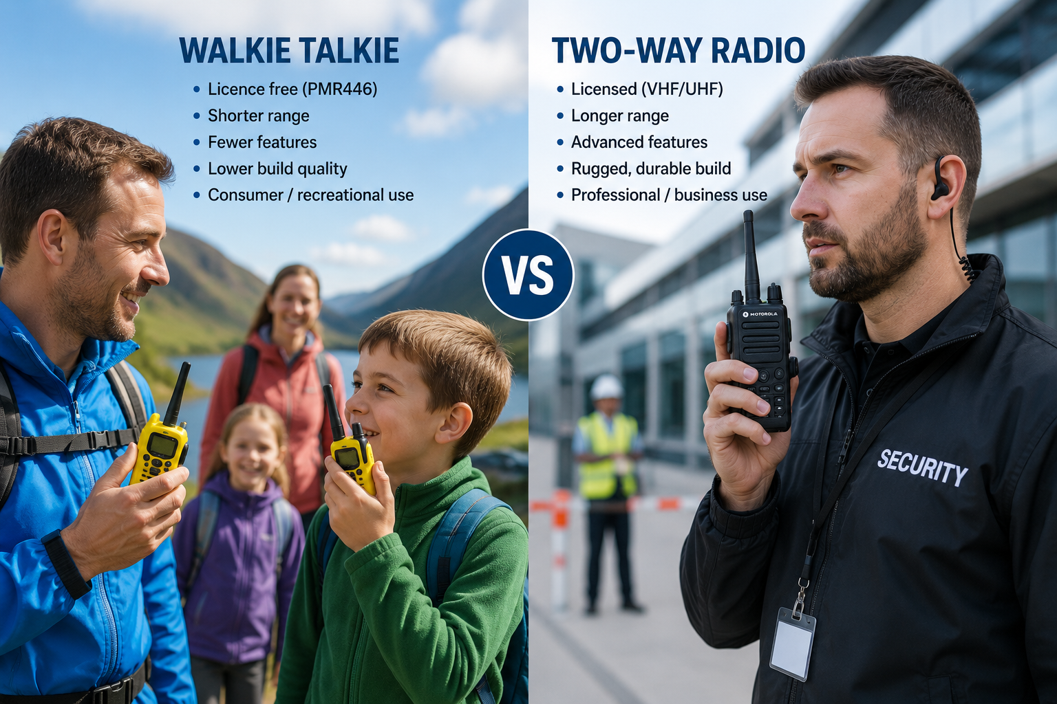 Walkie-talkie vs two-way radio